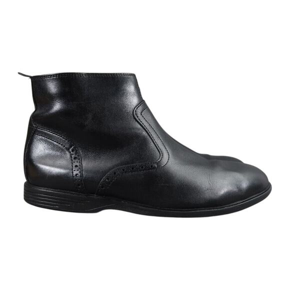 Hush Puppies Shoes Mens 10 Ankle Boots Shepsky Black Leather Zip Dress Classic main image 11
